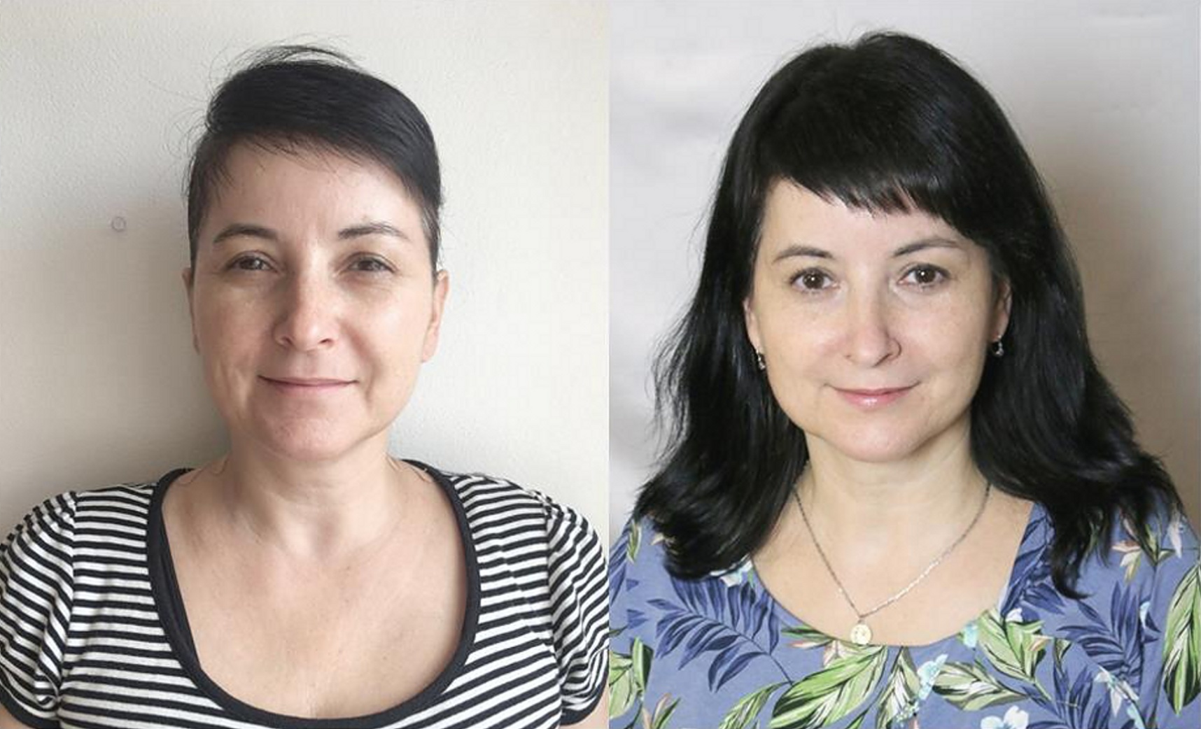 Před a po 3,5 měsících cvičení Obličejové jógy